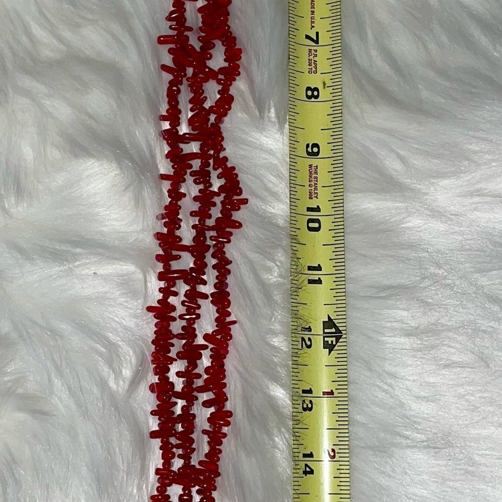 Artisan Handcrafted Authentic Red Branch Coral Multi Strand Necklace & Bracelet - Picture 8 of 12